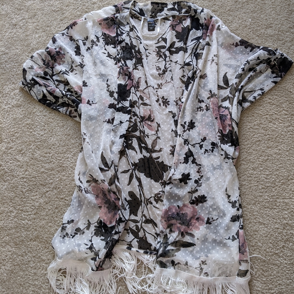 Fringe Floral Kimono